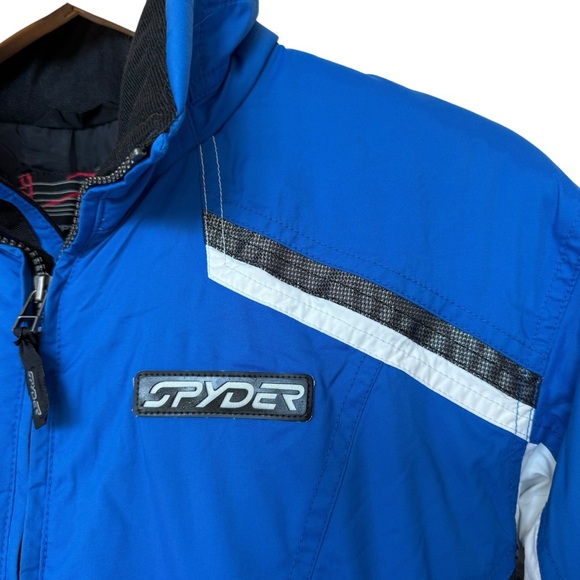 Spyder Snowshoe Youth Sz 16 Blue Water Resistant Snowboarding Jacket Fleece Warm - Picture 3 of 11